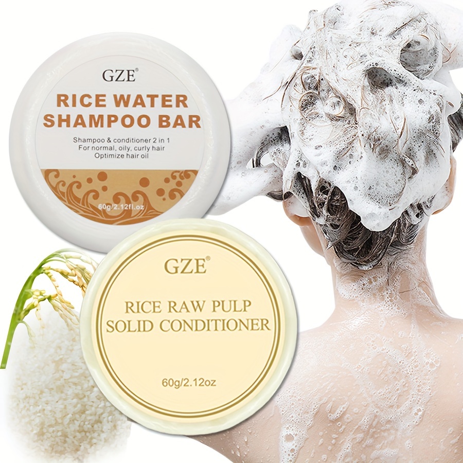Bar Soap Shampoo Solid - GZE 쌀 물 샴푸 바 비누