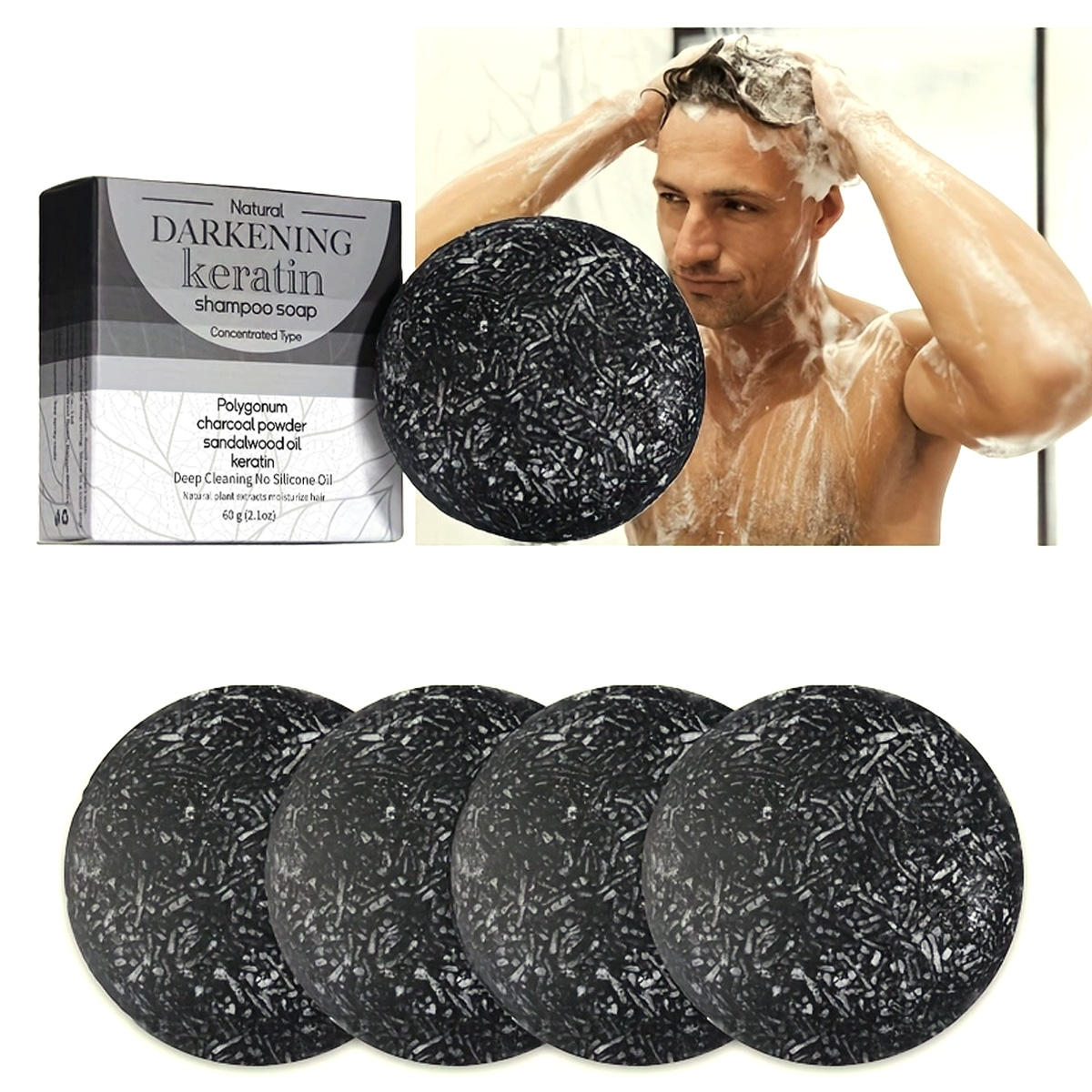 XF 60g 블랙 비누 솔리드 샴푸 유기농 비건 샴푸  - Bar Soap Shampoo Solid 리뷰 및 가격