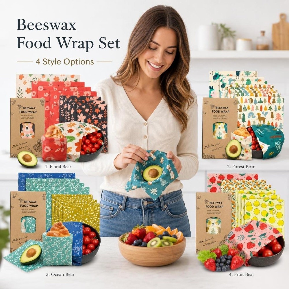 9개입 다용도 사이즈 벌집형 식품 포장지 세척 가능한  - Beeswax Food Cover 리뷰 및 가격