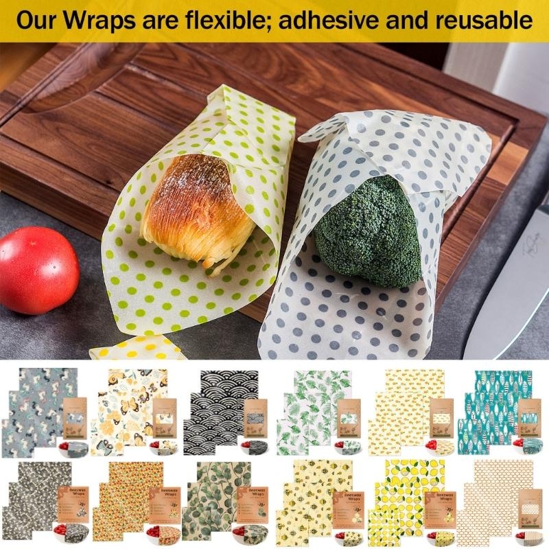 실용적인 신선도 유지 밀랍 천 세트 3 팩 천연 식품  - Beeswax Food Cover 리뷰 및 가격